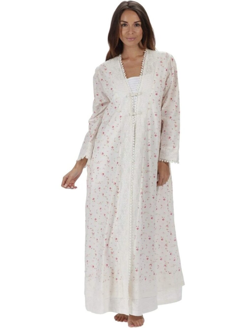 Cozy Women's 100% Cotton Robe - Soft House Coat, Perfect for Relaxing & Lounging